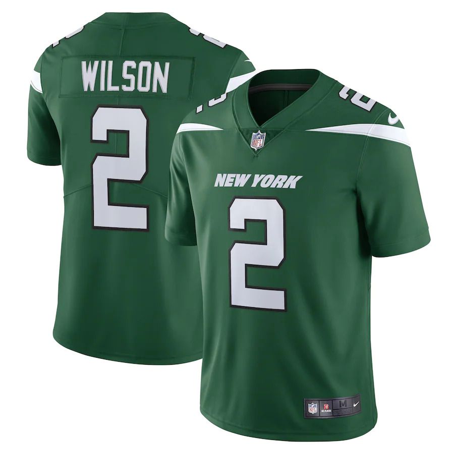 Men New York Jets #2 Zach Wilson Nike Gotham Green Vapor Limited NFL Jersey